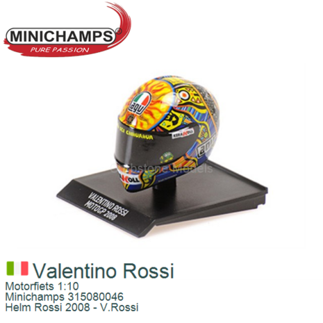 Motorfiets 1:10 | Minichamps 315080046 | Helm Rossi 2008 - V.Rossi