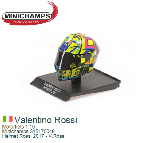 Motorfiets 1:10 | Minichamps 315170046 | Helmet Rossi 2017 - V.Rossi