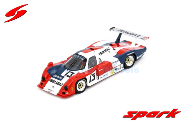 Modelauto 1:43 | Spark S9502 | Cougar C12 1985 #13 - Y.Courage - A.de Cadenet - J.Yvon