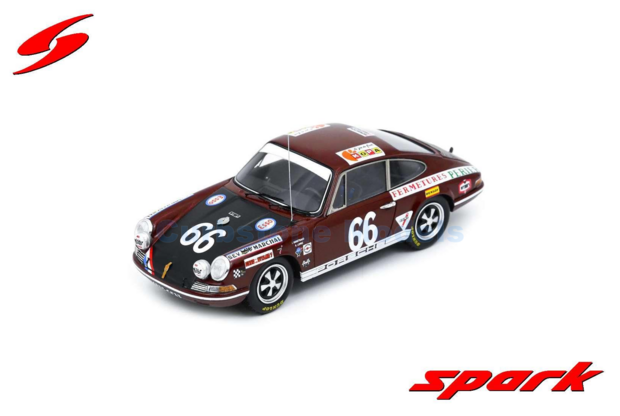 Modelauto 1:43 | Spark S9749 | Porsche 911T 1969 #66 - J.Egreteaud - R.Lopez