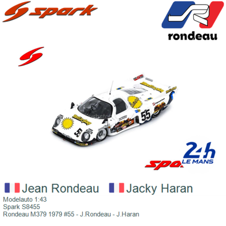 Modelauto 1:43 | Spark S8455 | Rondeau M379 1979 #55 - J.Rondeau - J.Haran