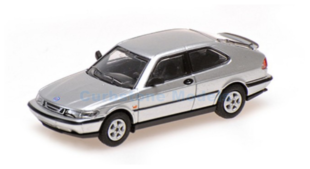 Modelauto 1:87 | Minichamps 870170122 | Saab 900 TURBO 16S  AERO COUPE SILVER METALLIC 1987