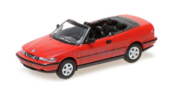 Modelauto 1:87 | Minichamps 870170132 | Saab 900 Turbo 16S Aero Cabrio Rood 1987