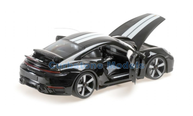 Modelauto 1:18 | Minichamps 110069200 | Porsche 911 Sport Classic (992) Black Metallic and White 2022