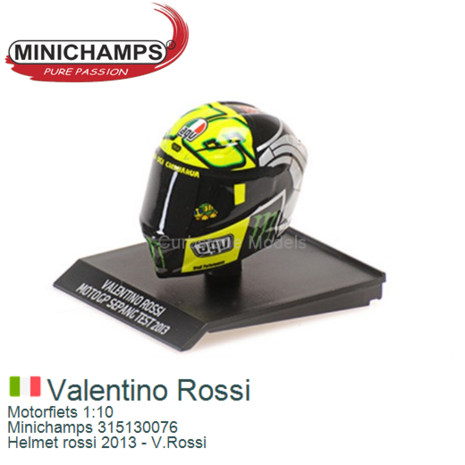 Motorfiets 1:10 | Minichamps 315130076 | Helmet rossi 2013 - V.Rossi