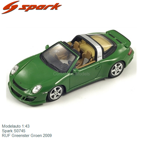 Modelauto 1:43 | Spark S0745 | RUF Greenster Groen 2009