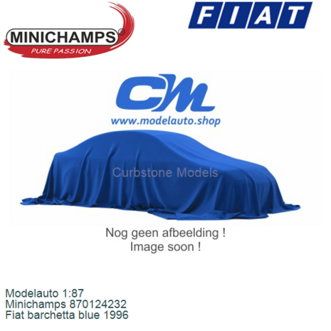 Modelauto 1:87 | Minichamps 870124232 | Fiat barchetta blue 1996