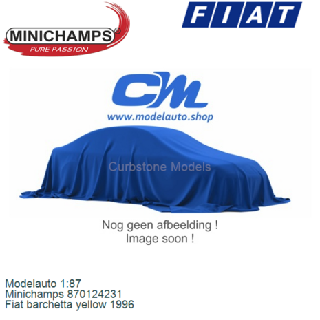 Modelauto 1:87 | Minichamps 870124231 | Fiat barchetta yellow 1996