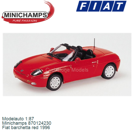 Modelauto 1:87 | Minichamps 870124230 | Fiat barchetta red 1996