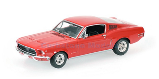 Modelauto 1:87 | Minichamps 870084121 | Ford mustang fastback 2+2 red 1968