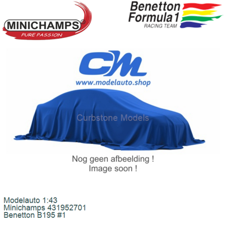 Modelauto 1:43 | Minichamps 431952701 | Benetton B195 #1