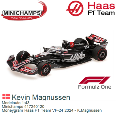 Modelauto 1:43 | Minichamps 417240120 | Moneygram Haas F1 Team VF-24 2024 - K.Magnussen