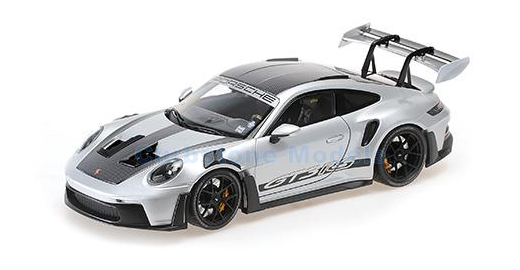 Modelauto 1:87 | Minichamps 870065020 | Porsche 911 GT3 RS (992) Silver and Black 2024