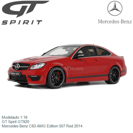 Modelauto 1:18 | GT Spirit GT920 | Mercedes Benz C63 AMG Edition 507 Red 2014