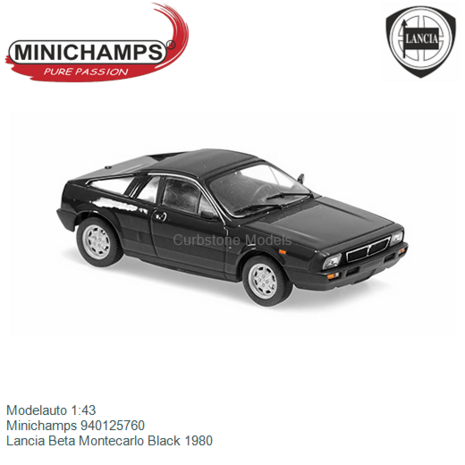 Modelauto 1:43 | Minichamps 940125760 | Lancia Beta Montecarlo Black 1980