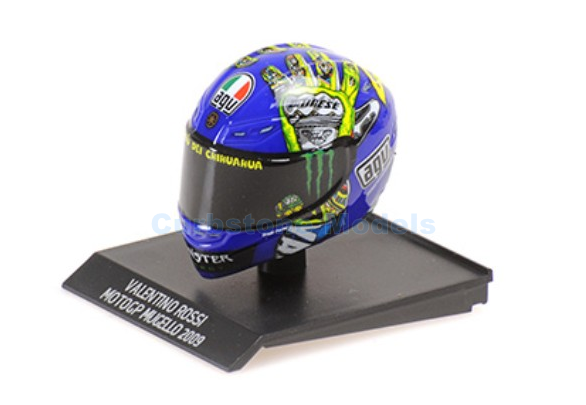 Motorfiets 1:10 | Minichamps 315090076 | Bell Helmet 2009 - V.Rossi