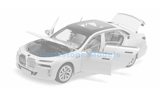 Modelauto 1:18 | Minichamps 110023702 | BMW M i7 M70 (G70) White Metallic 2024