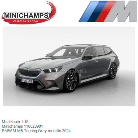 Modelauto 1:18 | Minichamps 110023901 | BMW M M5 Touring Grey metallic 2024