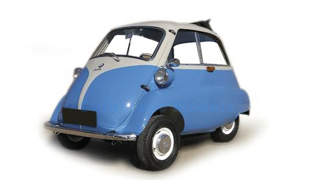 Modelauto 1:18 | Minichamps 110024000 | BMW Isetta Blue and White 1955