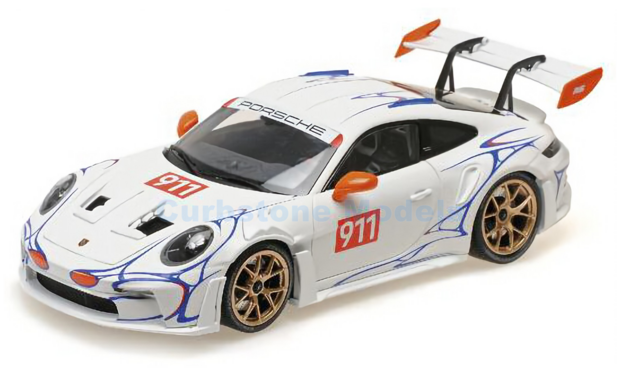 Modelauto 1:18 | Minichamps 110062041 | Porsche 911 GT3 RS (992) White and Orange 2023 #911