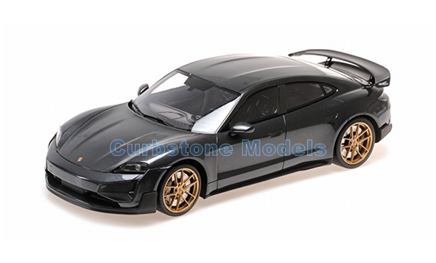 Modelauto 1:18 | Minichamps 117069401 | Porsche Taycan Turbo GT Grey 2024