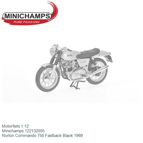 Motorfiets 1:12 | Minichamps 122132005 | Norton Commando 750 Fastback Black 1969