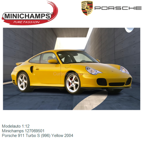 Modelauto 1:12 | Minichamps 127069501 | Porsche 911 Turbo S (996) Yellow 2004