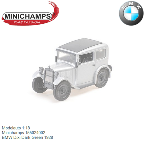 Modelauto 1:18 | Minichamps 155024002 | BMW Dixi Dark Green 1928