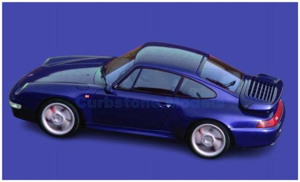 Modelauto 1:18 | Minichamps 155061182 | Porsche 911 Turbo S Blue 1997