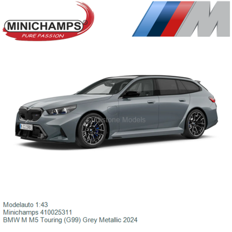 Modelauto 1:43 | Minichamps 410025311 | BMW M M5 Touring (G99) Grey Metallic 2024