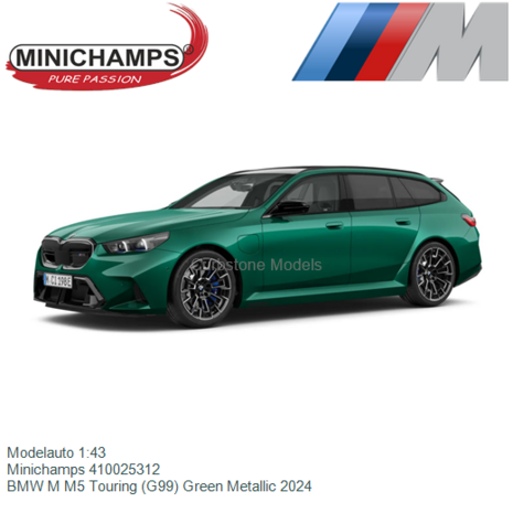 Modelauto 1:43 | Minichamps 410025312 | BMW M M5 Touring (G99) Green Metallic 2024