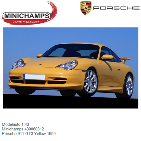 Modelauto 1:43 | Minichamps 430068012 | Porsche 911 GT3 Yellow 1999