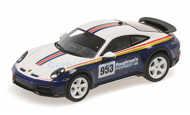 Modelauto 1:87 | Minichamps 870062075 | Porsche 911 RoughRoads Dakar Rothmans Blue and White 2022