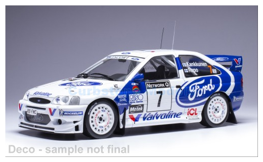 Modelauto 1:18 | IXO-Models 18RMC170.A22 | Ford Escort WRC Martini 1998 #7 - J.Kankkunen - J.Repo