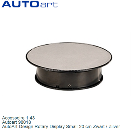 Accessoire 1:43 | Autoart 98018 | AutoArt Design Rotary Display Small 20 cm Zwart / Zilver