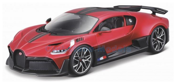 Modelauto 1:18 | Bburago 18-11045RED | Bugatti Divo Red and carbon black 2019