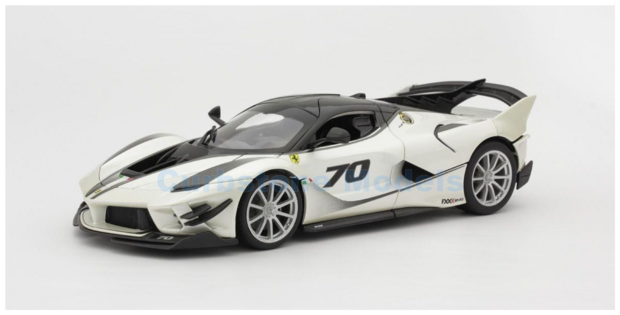 Modelauto 1:18 | Bburago 18-16012G | Ferrari FXX-K Evoluzione Wit / Grijs 2018 #70