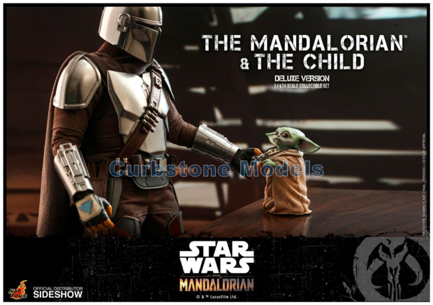 Figuur 1:6 | Sideshow sshot905873 | Mandalorian With Child | Star Wars - T.Mandalorian