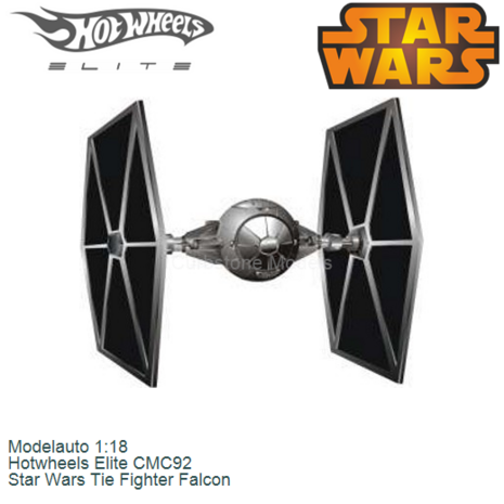 Modelauto 1:18 | Hotwheels Elite CMC92 | Star Wars Tie Fighter Falcon