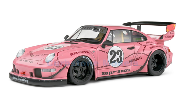 Modelauto 1:18 | Solido S1808503 | RWB Porsche 911 SWB Bodykit Pink Pig 2020