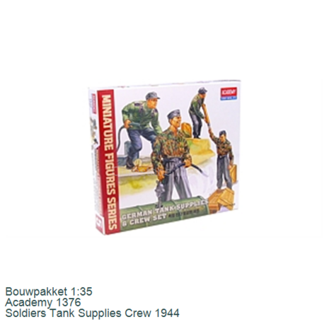 Bouwpakket 1:35 | Academy 1376 | Soldiers Tank Supplies Crew 1944