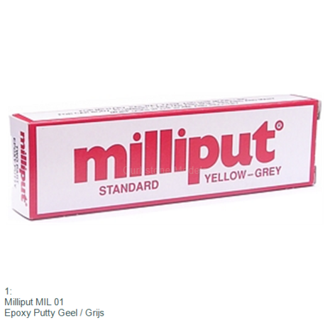 1: | Milliput MIL 01 | Epoxy Putty Geel / Grijs