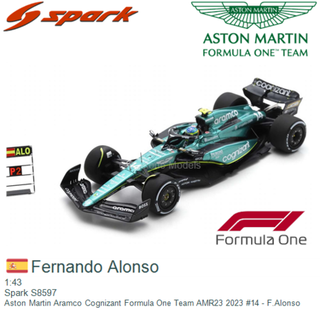 1:43 | Spark S8597 | Aston Martin Aramco Cognizant Formula One Team AMR23 2023 #14 - F.Alonso