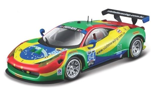 Modelauto 1:43 | Bburago 18-36305G | Ferrari 458 Italia GT3 | Via Italia Racing 2015 #64 - F.Longo - D.Serra - M.Gomes - A.Bert