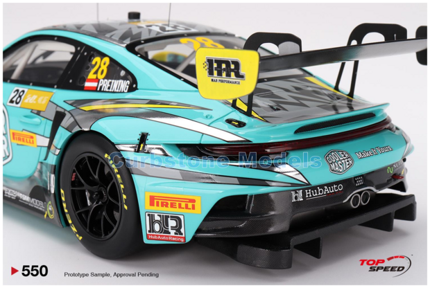 Modelauto 1:18 | Top Speed TS0550 | Porsche 911 GT3 R | HubAuto Racing 2023 #28 - T.Preining