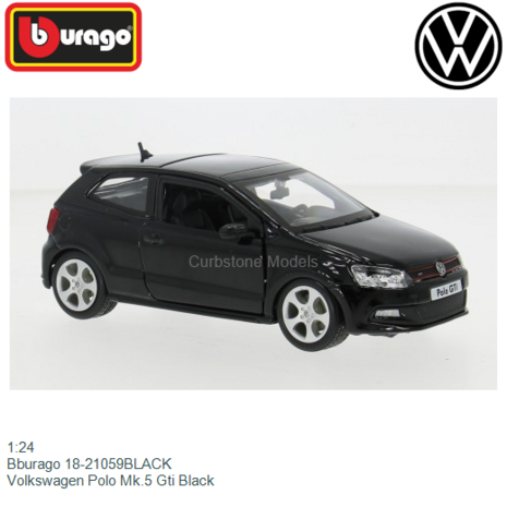 1:24 | Bburago 18-21059BLACK | Volkswagen Polo Mk.5 Gti Black