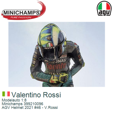 Modelauto 1:8 | Minichamps 399210096 | AGV Helmet 2021 #46 - V.Rossi