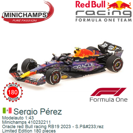 Modelauto 1:43 | Minichamps 410232211 | Oracle red Bull racing RB19 2023 - S.P&#233;rez