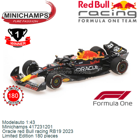 Modelauto 1:43 | Minichamps 417231201 | Oracle red Bull racing RB19 2023