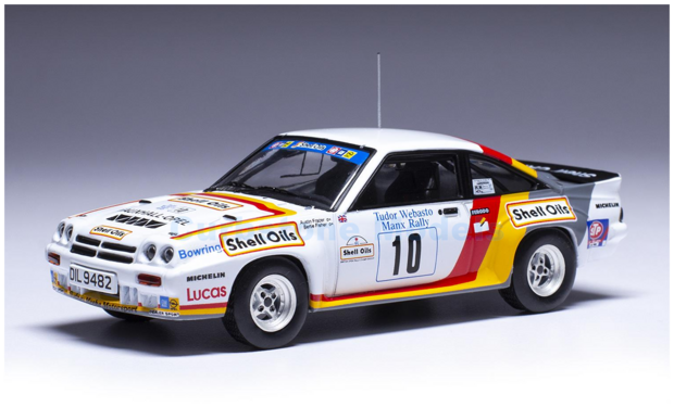 Modelauto 1:43 | IXO-Models RAC442.22 | Opel Manta 400 | GM Dealer Sport / Shell Oils 1985 #10 - B.Fisher - A.Frazer